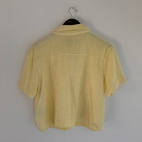 UGG Saniyah Short Sleeve Terry Cloth Button Down Shirt Size Medium - Picture 4 of 6